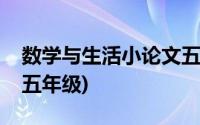 数学与生活小论文五年级(数学与生活小论文五年级)