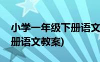 小学一年级下册语文教案全册(小学一年级下册语文教案)