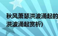 秋风萧瑟洪波涌起的意思现代解释(秋风萧瑟洪波涌起赏析)