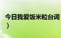 今日我爱饭米粒台词（我爱饭米粒片尾曲歌词）