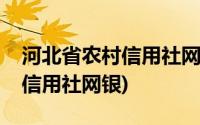 河北省农村信用社网银怎么开通(河北省农村信用社网银)