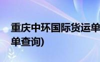 重庆中环国际货运单号查询(重庆中环国际运单查询)