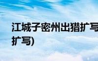 江城子密州出猎扩写400字(江城子密州出猎扩写)