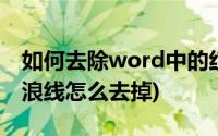 如何去除word中的红色波浪线(word红色波浪线怎么去掉)