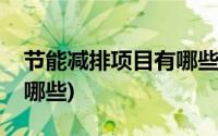 节能减排项目有哪些的发明(节能减排项目有哪些)