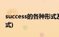 success的各种形式及用法(success的各种形式)