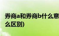 券商a和券商b什么意思(券商b和券商b级有什么区别)