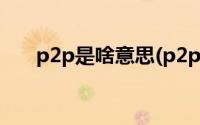 p2p是啥意思(p2p是什么意思通俗讲)