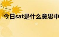 今日sat是什么意思中文（SAT是什么意思）