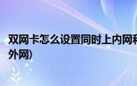 双网卡怎么设置同时上内网和外网(双网卡怎么设置同时上内外网)