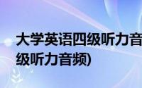 大学英语四级听力音频百度网盘(大学英语四级听力音频)