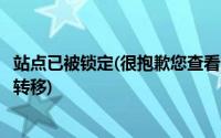 站点已被锁定(很抱歉您查看的宝贝不存在可能已下架或者被转移)