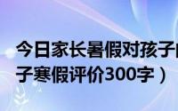 今日家长暑假对孩子的评价300字（家长对孩子寒假评价300字）