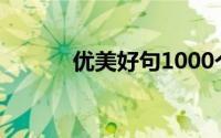 优美好句1000个(好句1000个)