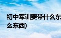 初中军训要带什么东西进去(初中军训要带什么东西)