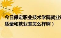 今日保定职业技术学院就业率怎么样（保定科技职业学院的质量和就业率怎么样啊）