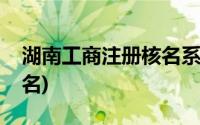 湖南工商注册核名系统(湖南工商注册网上核名)