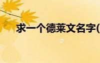 求一个德莱文名字(lol德莱文名字大全)