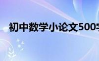 初中数学小论文500字(数学小论文500字)