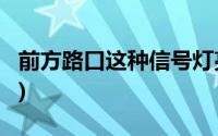 前方路口这种信号灯亮表示什么意思?(单选题)