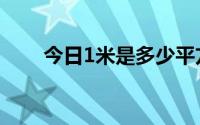 今日1米是多少平方米（1米是多少）