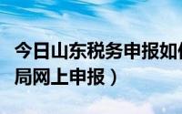 今日山东税务申报如何网上申报（山东省地税局网上申报）