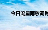 今日流星雨歌词肖战（流星雨歌词）