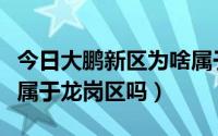 今日大鹏新区为啥属于龙岗区（大鹏新区现在属于龙岗区吗）