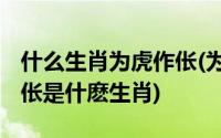 什么生肖为虎作伥(为虎作伥猜一生肖 为虎作伥是什麽生肖)