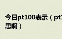 今日pt100表示（pt100是什么 100是什么意思啊）