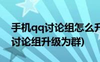 手机qq讨论组怎么升级成群(手机QQ怎么将讨论组升级为群)