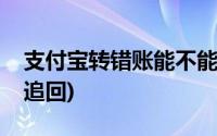 支付宝转错账能不能追回(支付宝转错账怎么追回)