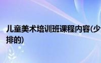 儿童美术培训班课程内容(少儿美术培训班课程一般是怎么安排的)