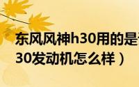 东风风神h30用的是谁家发动机（东风风神h30发动机怎么样）