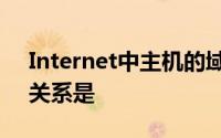 Internet中主机的域名和IP地址两者之间的关系是