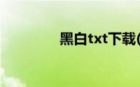 黑白txt下载(黑白txt下载)