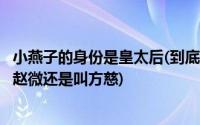 小燕子的身份是皇太后(到底还珠格格里面的小燕子的真名叫赵微还是叫方慈)