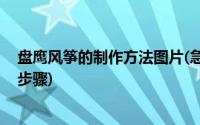 盘鹰风筝的制作方法图片(急 求盘鹰风筝骨架结构图和制作步骤)