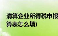 清算企业所得税申报表怎么填(企业所得税清算表怎么填)