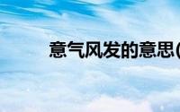 意气风发的意思(意气风发的意思)