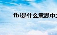 fbi是什么意思中文(fbi是什么意思)