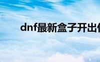 dnf最新盒子开出什么(dnf连发盒子)