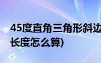 45度直角三角形斜边长度怎么算(三角形斜边长度怎么算)