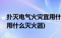 扑灭电气火灾宜用什么灭火器(扑灭电气火灾用什么灭火器)