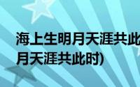 海上生明月天涯共此时是谁写的诗(海上升明月天涯共此时)