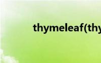 thymeleaf(thymeleaf怎么读)