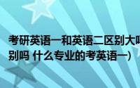 考研英语一和英语二区别大吗(考研英语一和英语二有什么区别吗 什么专业的考英语一)