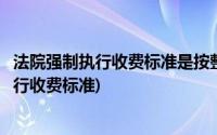 法院强制执行收费标准是按整套房的面积计算吗(法院强制执行收费标准)