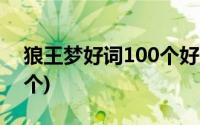 狼王梦好词100个好句50个(狼王梦好词100个)