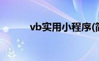 vb实用小程序(简单的vb小程序)